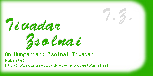tivadar zsolnai business card